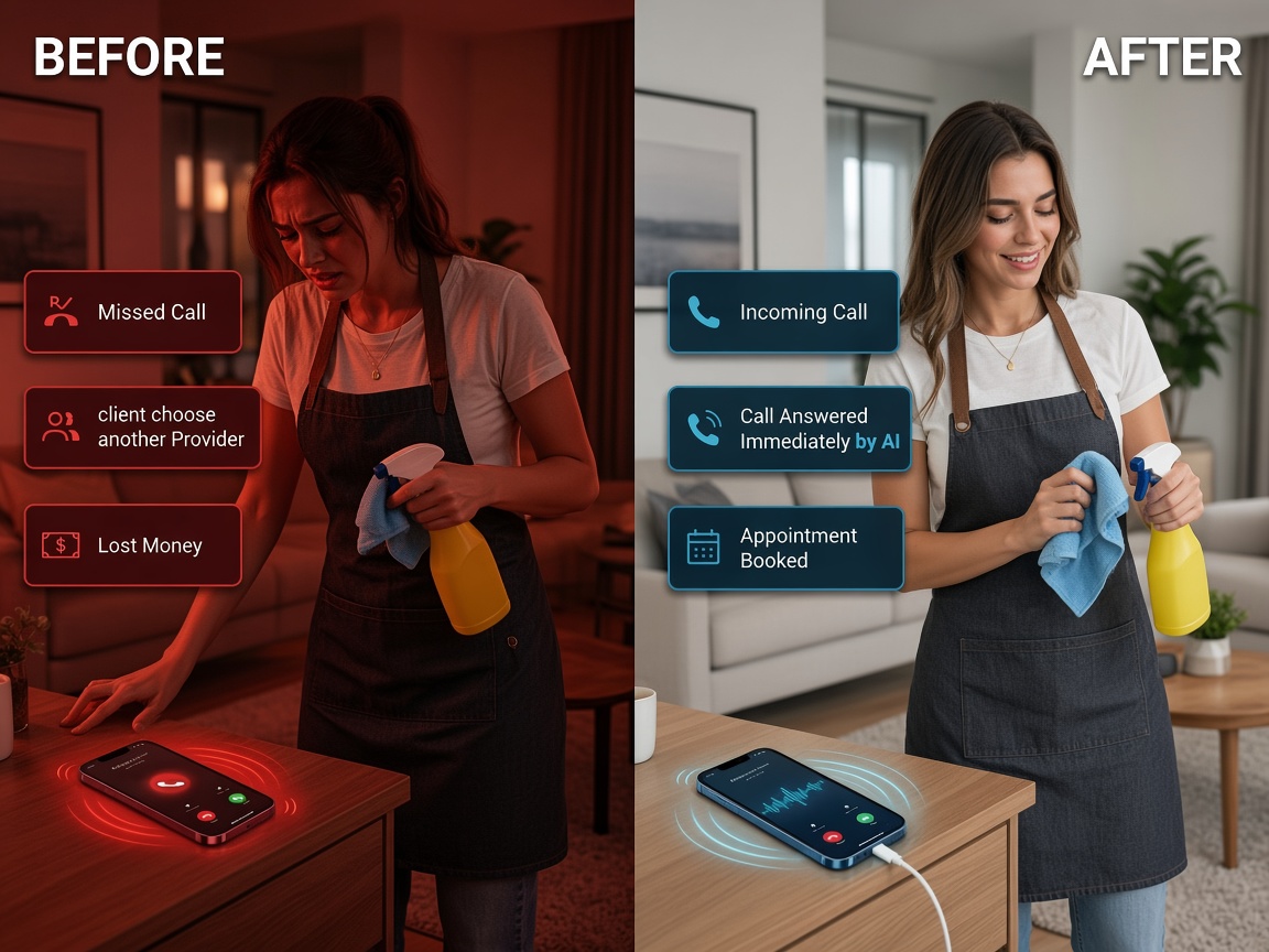 Professional residential and commercial cleaning crew