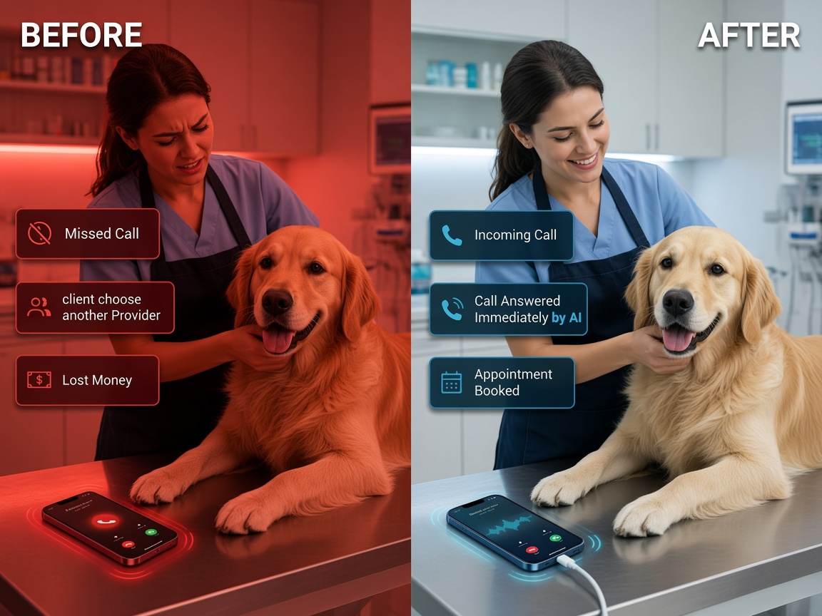 Veterinarian providing compassionate care to family pet